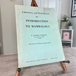 1962 Vintage University Textbook about Mammalogy